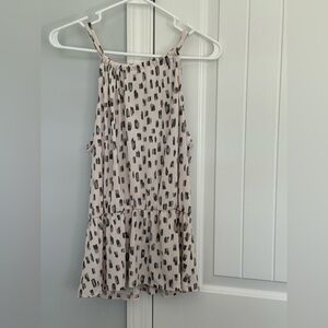 Gilli Blush and Charcoal Spotted Sleeveless Dress